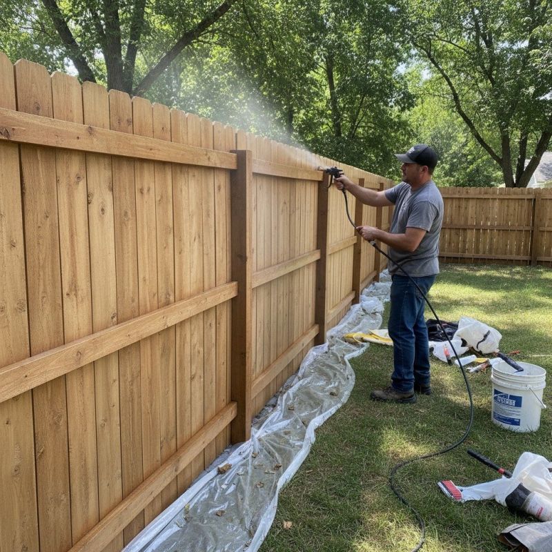 Wood Fence Staining