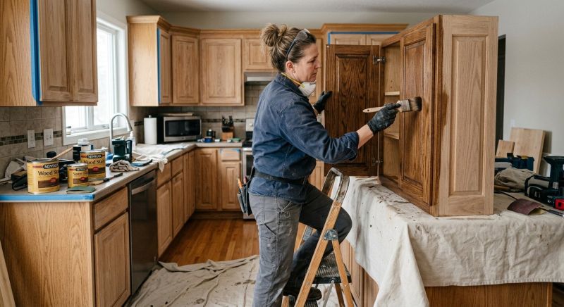 Built In Cabinetry Staining in Dayton, OH