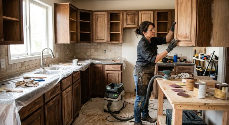 Kitchen Cupboard Refinishing in Carmel, IN