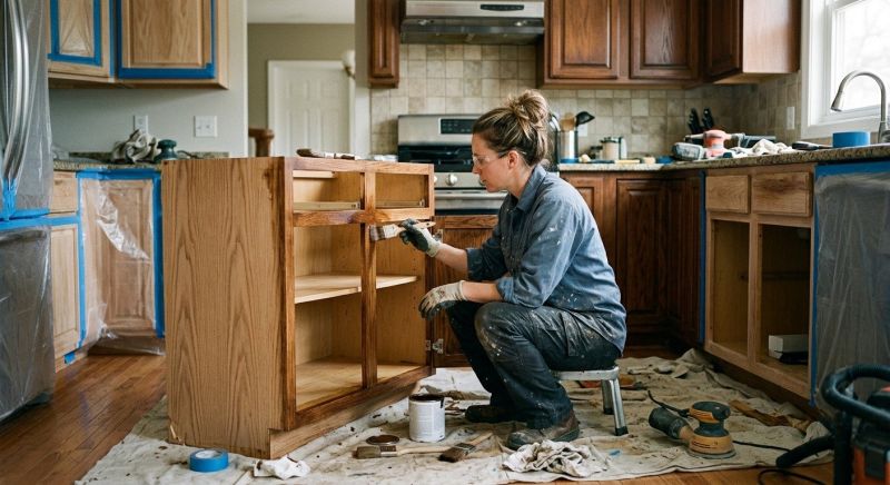 Wood Cabinet Staining in Cincinnati, OH