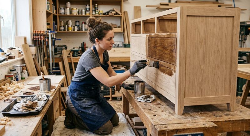 Wood Cabinet Staining in Lafayette, IN